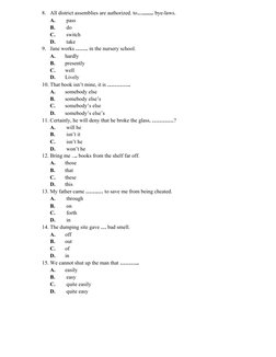 2024 English Mock Exam Paper | PDF
