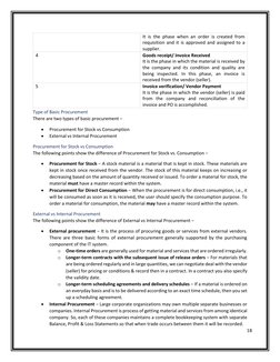 18 
 
 
It is the phase when an order is created from 
requisitio