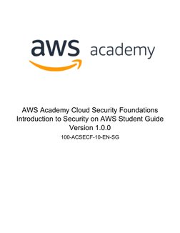 AWS Academy Cloud Security Foundations Guide | PDF | Amazon Web ...