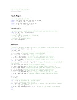 % plot the exact solution
ExactSolution;
include_flags.m
% Include global variables
global nsd ndof nnp nel nen neq nd CArea