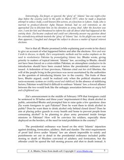 Z. A. Bhutto; Notes from death cell. Copyright © www.bhutto.org 
5 
 
Interestingly, Zia forgot, or ignored, the ‘glory’ of ‘