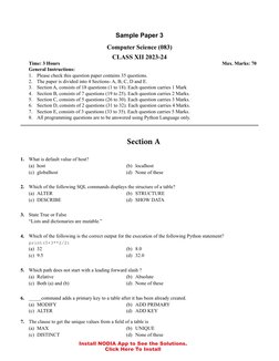 Page 1	
Sample Paper 3	
Computer Science Class 12
Install NODIA App to See the Solutions.
Click Here To Install (https://qrbo