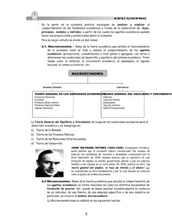 MACROECONOMÍA
Variables Globales
Indicadores
TEORÍA GENERAL DE LOS AGREGADOS ECONÓMICOS
Consumo Nacional
Inversión
Producto B