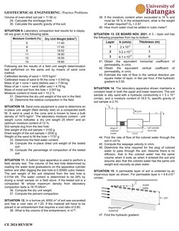 Geotechnical Engineering Practice Problems | PDF | Soil Mechanics ...