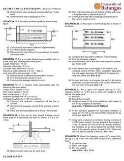 Geotechnical Engineering Practice Problems | PDF | Soil Mechanics ...