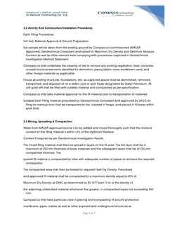 Page 4 of 7 
 
 
 
3.2 Activity And Construction/Installation Procedures 
Earth Filling Procedures. 
Soil Test, Material Ap