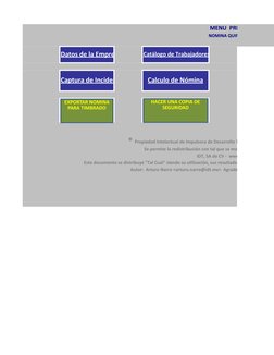 MENU  PRINCIPAL 
                                           NOMINA QUINCENAL IDT         Ve
Se permite la redistribución con