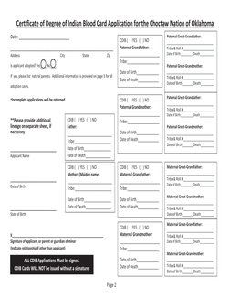 Choctaw CDIB Membership Application Guide | PDF | Identity Document ...