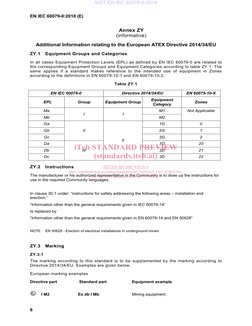 EN IEC 60079-0:2018 (E) 
6 
Annex ZY 
(informative) 
Additional Information relating to the European ATEX Directive 2014/34/E