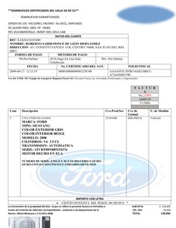 **SEMINUEVOS CERTIFICADOS DEL VALLE SA DE CV**
-
   SEMINUEVOS GARANTIZADOS        -
SENDA DE LOS  VALCONES, MLENIO  3ra SECC