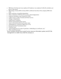 Understanding the 201 Employee File | PDF | Employment | Human Resources