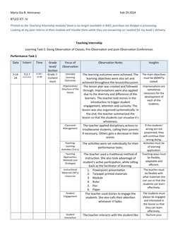 Teaching Internship Learning Tasks Overview | PDF | Teachers | Learning