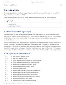 Lug Analysis Figure Comprehensive Lug Analysis in Engineering | PDF | Strength Of Materials ...