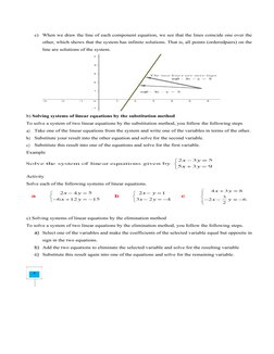 8 
c) When we draw the line of each component equation, we see that the lines coincide one over the 
other, which shows tha