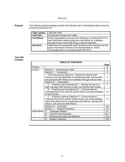 PREFACE
Purpose
This training support package provides the instructor with a standardized lesson plan for 
presenting instruc