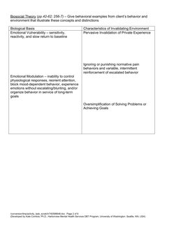 Dbt Formulation Example DBT Case Formulation Template | PDF | Dialectical Behavior Therapy ...