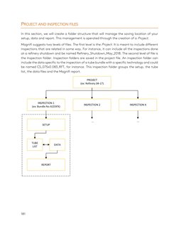 181 
 
PROJECT AND INSPECTION FILES 
In this section, we will create a folder structure that will manage the saving location