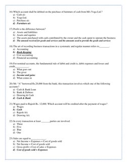 Financial Accounting MCQs for Exams | PDF | Debits And Credits ...