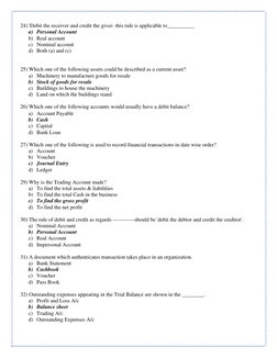 Financial Accounting MCQs for Exams | PDF | Debits And Credits ...