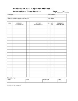 PPAP Level 3 Documentation Checklist | PDF | Specification (Technical ...