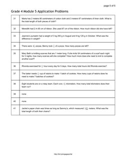 Grade 4 Module 5 Application Problems | PDF