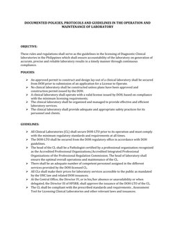 Unit Operations Laboratory Guidelines.pdf Laboratory Licensing and Compliance Guidelines | PDF | Regulatory ...