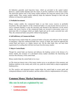 (b) Industries generally need long-term loans, which are provided in the capital market. 
However, capital market depends upo