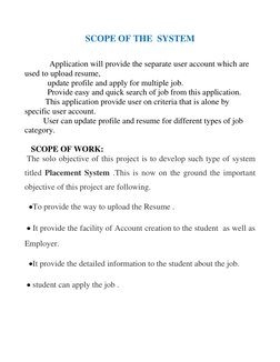 Placement Management System Project Report | PDF | Feasibility Study ...