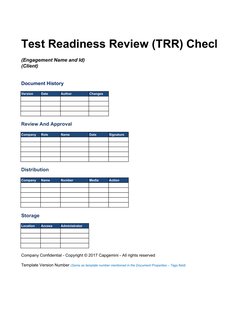 Trs Checklist Checklist - For - Test Readiness Review (TRR) | PDF | Computer Science ...