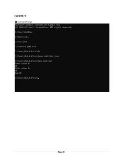   
Page 8 
 
 
 
OUTPUT 
 
 
 
 
 
 
 
 
 
 
