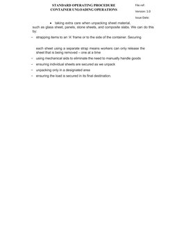 Container Unloading SOP Guidelines | PDF | Forklift | Personal ...