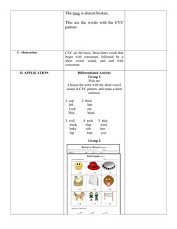 CVC Lesson Plan for Grade 2 | PDF | Curriculum | English Language