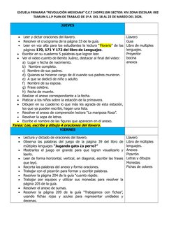 Plan de Lectoescritura 1º Grado Primaria | PDF | Escritura | Cognición
