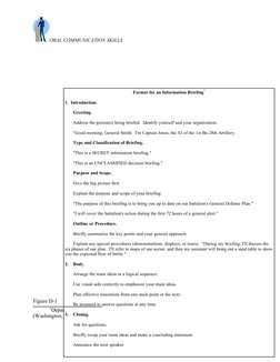 Military Briefing Preparation Guide | PDF | Non Commissioned Officer ...
