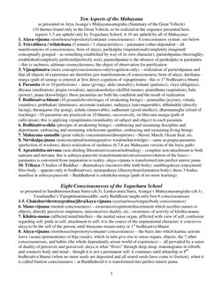 1 
Ten Aspects of the Mahayana 
as presented in Arya Asanga’s Mahayanasamgraha (Summary of the Great Vehicle) 
(10 themes f