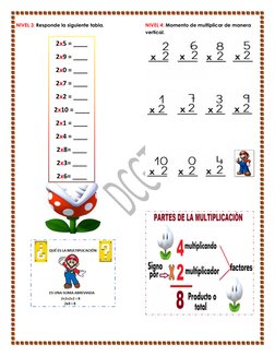 Cuadernillo de Tablas de Multiplicar Mario Bros | PDF | Franquicias de ...
