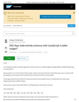 SAC JavaScript Table Column Control | PDF | Application Software ...