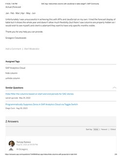 SAC JavaScript Table Column Control | PDF | Application Software ...