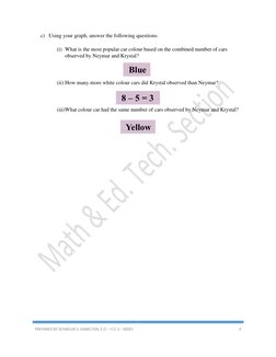 PREPARED BY SEYMOUR S. HAMILTON, E.O. – C.C.U - MOEY 
4 
 
c) Using your graph, answer the following questions: 
 
(i)