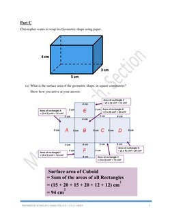 PREPARED BY SEYMOUR S. HAMILTON, E.O. – C.C.U - MOEY 
7 
 
Part C 
Christopher wants to wrap his Geometric shape using