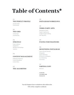 *not all chapters have worksheets; this reflects the
TOC of the complete workbook
Table of Contents*
THE PERFECT PROFILE
Acco
