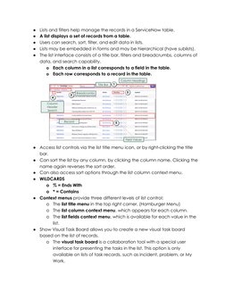 ServiceNow CSA Exam Study Guide | PDF | Table (Database) | Menu (Computing)