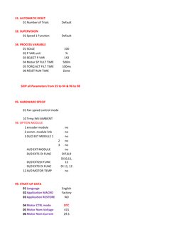 ABB ACS800 VFD Parameter Settings | PDF | Manufactured Goods | Electric ...