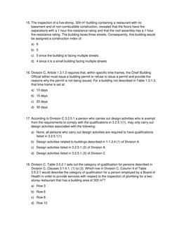 BCIN General Legal Exam Practice Test | PDF | Building Code | Risk