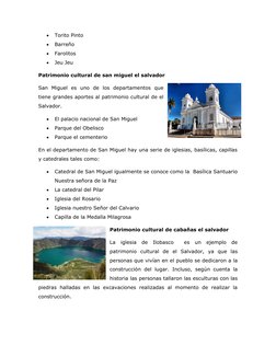 
Torito Pinto

Barreño

Farolitos

Jeu Jeu
Patrimonio cultural de san miguel el salvador
San  Miguel  es  uno  de  los  d