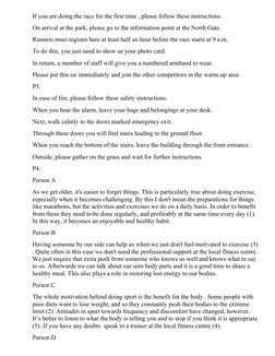 If you are doing the race for the first time , please follow these instructions. 
On arrival at the park, please go to the in