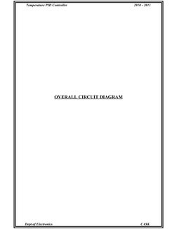 Temperature PID Controller
2010 - 2011
OVERALL CIRCUIT DIAGRAM
Dept of Electronics
CASK
