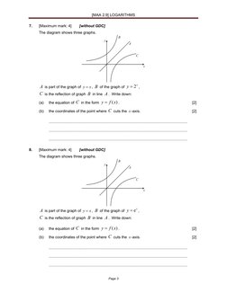 IB Maths AA SL Logarithm Exercises | PDF | Logarithm | Combinatorics