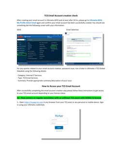 Tcs Email Log In TCS Email Account Setup Guide | PDF | Microsoft Outlook | Mobile App