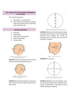 EEG: PLACING THE EEG ELECTRODES ACCORDING TO 
10 -20 SYSTEM 
The material required are:  
1. Washable non -irritant marker;